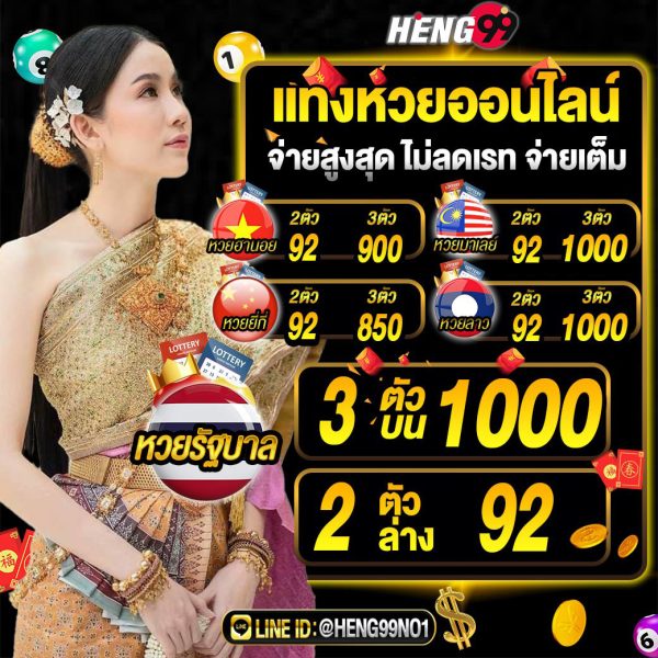 Heng99 เว็บไซต์หวยออนไลน์ -"Heng99 online lottery website"